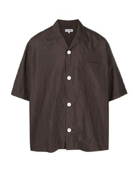 Мужская темно-коричневая рубашка с коротким рукавом от Sunnei