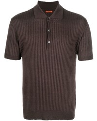 Мужская темно-коричневая футболка-поло от Barena