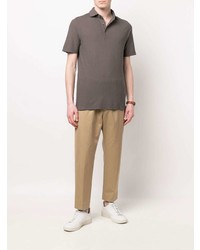 Мужская темно-коричневая футболка-поло от Barba