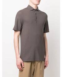 Мужская темно-коричневая футболка-поло от Barba