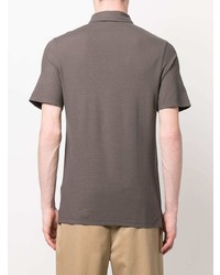 Мужская темно-коричневая футболка-поло от Barba