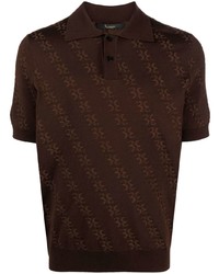 Мужская темно-коричневая футболка-поло от Billionaire