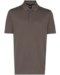 Мужская темно-коричневая футболка-поло от BOSS