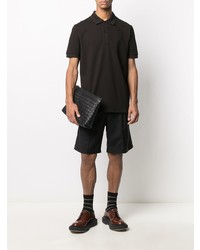 Мужская темно-коричневая футболка-поло от Bottega Veneta