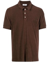 Мужская темно-коричневая футболка-поло от Closed
