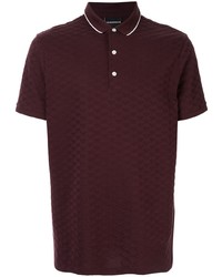 Мужская темно-коричневая футболка-поло от Emporio Armani