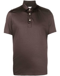 Мужская темно-коричневая футболка-поло от Finamore 1925 Napoli