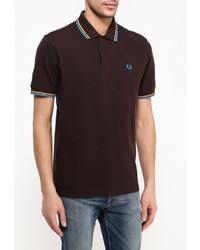 Мужская темно-коричневая футболка-поло от Fred Perry