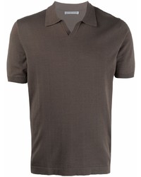 Мужская темно-коричневая футболка-поло от GREY DANIELE ALESSANDRINI
