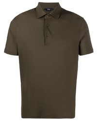 Мужская темно-коричневая футболка-поло от Herno
