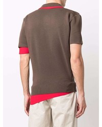 Мужская темно-коричневая футболка-поло от Jacquemus
