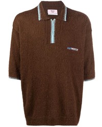 Мужская темно-коричневая футболка-поло от Martine Rose