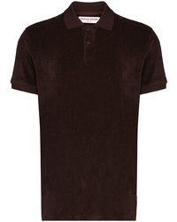 Мужская темно-коричневая футболка-поло от Orlebar Brown