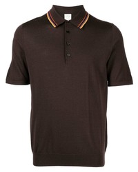 Мужская темно-коричневая футболка-поло от Paul Smith