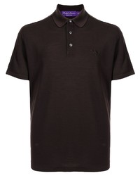 Мужская темно-коричневая футболка-поло от Ralph Lauren Purple Label