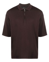 Мужская темно-коричневая футболка-поло от Roberto Collina