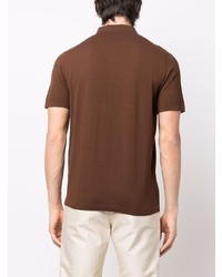 Мужская темно-коричневая футболка-поло от Corneliani