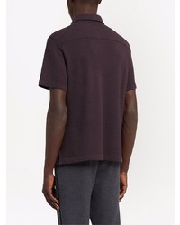 Мужская темно-коричневая футболка-поло от Zegna