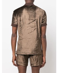 Мужская темно-коричневая футболка-поло от Tom Ford