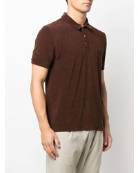 Мужская темно-коричневая футболка-поло от Closed