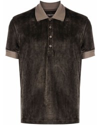 Мужская темно-коричневая футболка-поло от Tom Ford
