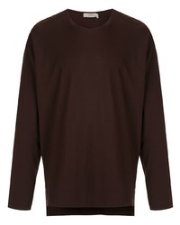 Мужская темно-коричневая футболка с длинным рукавом от Egrey