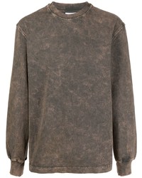 Мужская темно-коричневая футболка с длинным рукавом от Han Kjobenhavn