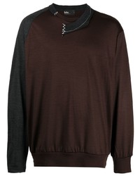 Мужская темно-коричневая футболка с длинным рукавом от Kolor