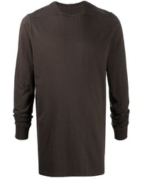 Мужская темно-коричневая футболка с длинным рукавом от Rick Owens