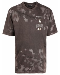 Мужская темно-коричневая футболка с круглым вырезом с принтом тай-дай от Mauna Kea