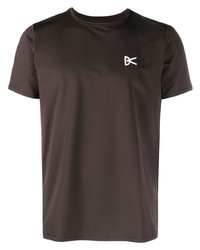 Мужская темно-коричневая футболка с круглым вырезом с принтом от District Vision