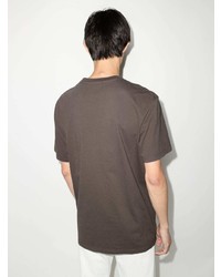 Мужская темно-коричневая футболка с круглым вырезом с принтом от Isabel Marant