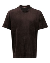 Мужская темно-коричневая футболка с круглым вырезом с принтом от Mastermind Japan