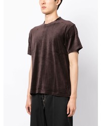 Мужская темно-коричневая футболка с круглым вырезом с принтом от Mastermind Japan