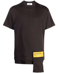 Мужская темно-коричневая футболка с круглым вырезом от Ambush