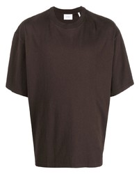 Мужская темно-коричневая футболка с круглым вырезом от Axel Arigato