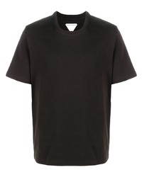 Мужская темно-коричневая футболка с круглым вырезом от Bottega Veneta