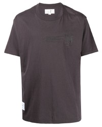 Мужская темно-коричневая футболка с круглым вырезом от Chocoolate