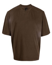 Мужская темно-коричневая футболка с круглым вырезом от Entire studios