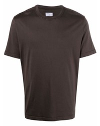 Мужская темно-коричневая футболка с круглым вырезом от Fedeli