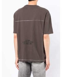 Мужская темно-коричневая футболка с круглым вырезом от Izzue