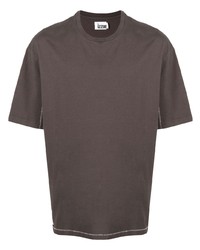 Мужская темно-коричневая футболка с круглым вырезом от Izzue
