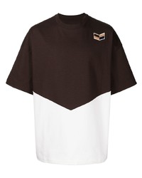 Мужская темно-коричневая футболка с круглым вырезом от Jil Sander