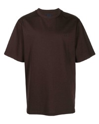 Мужская темно-коричневая футболка с круглым вырезом от Juun.J