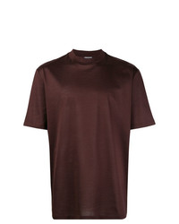 Мужская темно-коричневая футболка с круглым вырезом от Lanvin