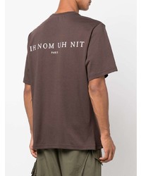 Мужская темно-коричневая футболка с круглым вырезом от Ih Nom Uh Nit