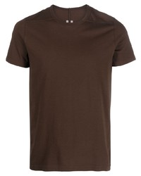 Мужская темно-коричневая футболка с круглым вырезом от Rick Owens