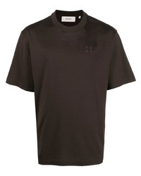 Мужская темно-коричневая футболка с круглым вырезом от Róhe