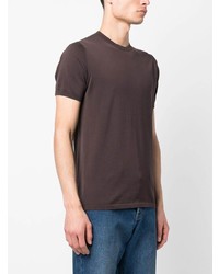 Мужская темно-коричневая футболка с круглым вырезом от Aspesi