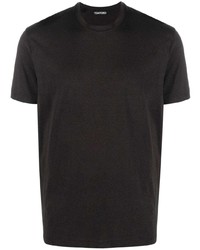 Мужская темно-коричневая футболка с круглым вырезом от Tom Ford